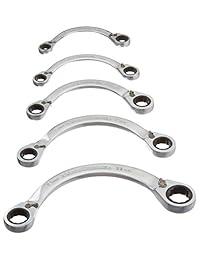 GearWrench 9850 Métricas Media Luna en caja doble de carraca (5 unidades)