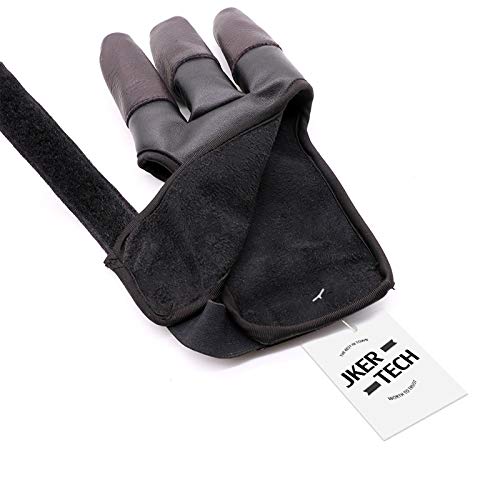 image for JKER TECH Archery Gloves Three Finger Shooting Genuine Cow Leather Pro