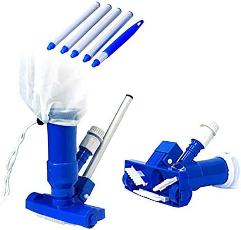 PoolSupplyTown Pool Spa Jacuzzi Pond Mini Jet Vac Vacuum Cleaner w/Brush, Bag, and 4' Pole