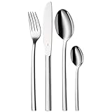 WMF Miami Cutlery Set Cromargan 18/10 Stainless Steel Brushed (24-Piece Cutlery Set for 6 People)