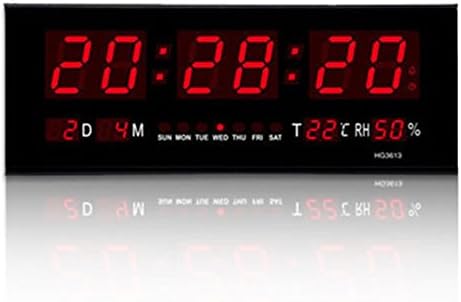 Hot Digital Large Big Digits LED Wall Desk Clock With Calendar Temperature -US