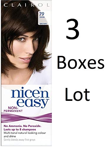 Clairol Nice N Easy Hair Color 79 Dark Brown Pack Of 3 Uk