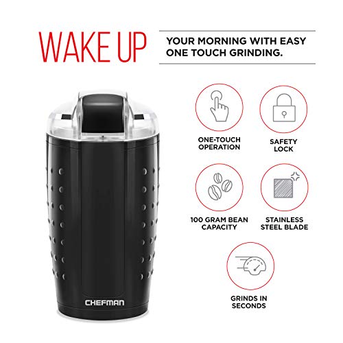 Chefman Electric Coffee Grinder for Fresh Coffee Grounds