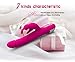 Fantastic Zone Rabbit Vibrator 360 degree Rotation Waterproof 7 Speed G Spot Dildo Rechargeable Massager Adult Products Sex Toy Rose Red