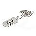 Dolovely 2Pcs Fortnite Logo Battle Royale Game Necklace Stainless Steel Dog Tag Pendant Necklace