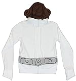 Star Wars Juniors ZipUp Hoodie Costume - Classic Organa Outfit Stufffed Hair Bun