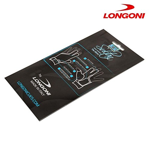 LONGONI SULTAN Billiard Pool Cue GLOVE - for Left hand - Black (Small)