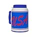 100 Oz Giant Insulated Mug with Straw - # USA Strong - Large Travel Mug (Blue)