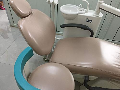 1 Set Khaki Dental Dentist Chair Cover Sleeves Protector Headrest Cushion PU Waterpoof Easy Clean