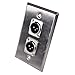 Seismic Audio SA-PLATE40 Stainless Steel Wall Plate Dual XLR Male Connectors for Cable Installation