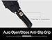 VILLASON 60 MPH Windproof Compact Travel Umbrella with Reinforced Unbreakable 10 RibsAuto Open & Close One Handed OperationSturdy Rain Repellant Large Canopy 46-InchCompact But Large When Open (Black)