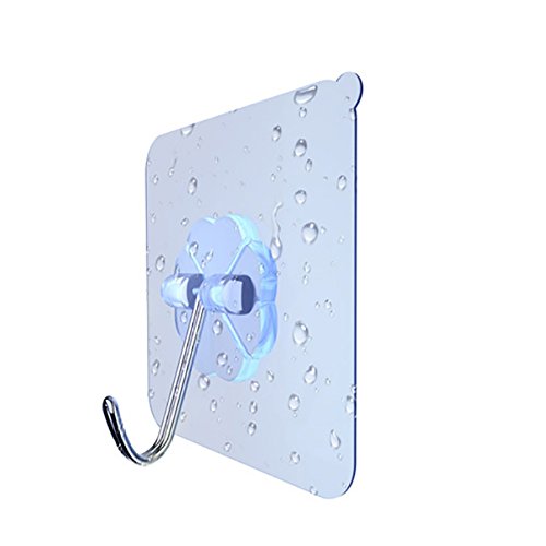 Adhesive hooks 12 packs 22lbs heavy duty wall hooks wat…