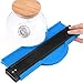 10 Inch Multi-functional Contour Gauge Plastic Profile Gauge Multifunctional Shape Duplicator Edge Shaping Measure Ruler for Professional Precise Measurement (Regular Wide, Blue)
