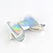 3 Pieces 8x12 Inch Holographic Faux Leather Fabric Sheets Including Blue Silver Pink Colors for Hair Bows Making, Headband Making, Hair Clips Making, Kids' Crafts Making, Bag Make