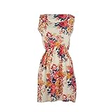 Women's Dress, Laimeng Summer Sleeveless Floral Print Chiffon Casual Beach Mini Dress