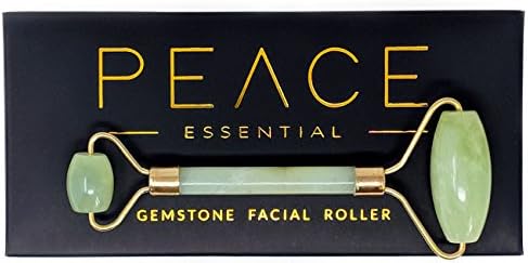 Luxury Jade Facial Roller | 100% Natural Jade Roller | Detoxify + Glow | Anti-Aging Slimming Massage Tool | Smooth Face & Neck (Jade)