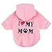 Howstar Pet Clothes, Puppy Hoodie Sweater Dog Coat Warm Sweatshirt Love My Mom Printed Shirt