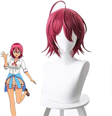Amazon Co Jp ぼくたちは 勉強がない竹本うるかフクシアショート高温人工毛コスプレコスチュームウィッグペルカス4c ビューティー