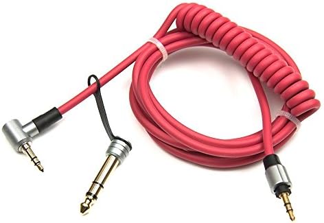 High Quality 3.5 mm Red Aux Auxiliary Replacement Pro and Detox Edition Cable Wire Cord for Monster Solo Beats Studio Headphones By Dr Dre Solo Studio Solohd Headphones Cable 1.2m