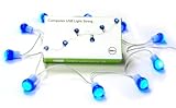 Genuine Dell PC Computer Desktop Laptop Notebook Monitor Blue LED USB Glowing Bright Illuminating Decorating Decor String Lights Bulbs