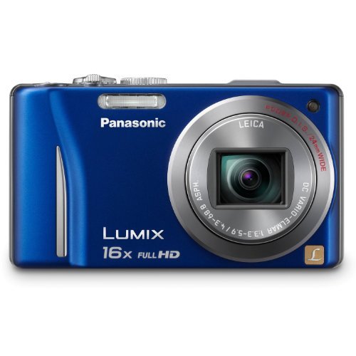 Panasonic Lumix DMC-ZS10 14.1 MP Digital Camera with 16x Wide Angle Optical Image Stabilized Zoom and Built-In GPS Function (Blue)