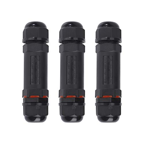 Kabelverbinder Wasserdicht IP68 Verbindungsmuffe Verbindungsbox 3-polig Verteilerdose Außen Erdkabel Abzweigdose für Ø6…