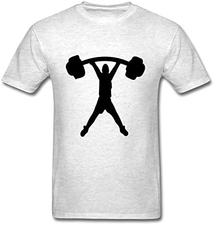 Men Man__dumbelle Gray Customizable Cool Casual Tee Shirts Xxxx-large