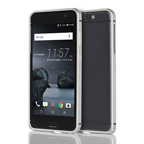 ABCÂ® For HTC one A9 Luxury Aluminum Metal Hippocampal Buckle Bumper Case (Silver)