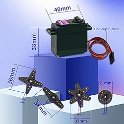 DaFuRui 4Pack MG996R Servo Motor，55g Metal Gear