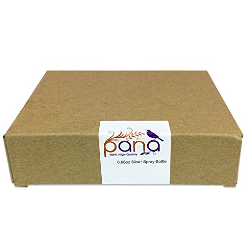 ( 4 Piece ) 1/2oz or 15ml Silver Frosted Glass Spray Bottle with Fine Mist Sprayer and Cap for Travel Perfume, Cologne, Essential Oils and Other Liquids