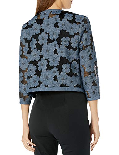 anne klein women's floral lace mesh cardigan