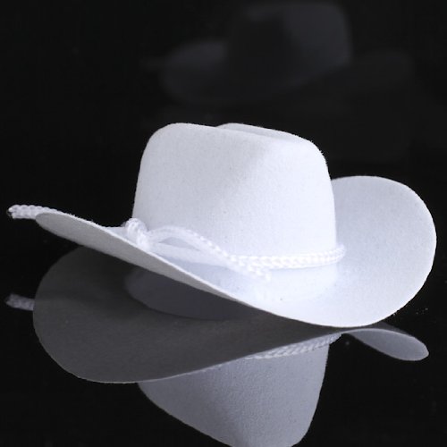 White Flocked Cowboy Hats 
