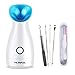 HOMFUL Upgraded Nano Ionic Facial Steamer Warm Mist Humidifier Atomizer Humidifier Moisturizing Face Spa Steamer Blackhead Remover Kit