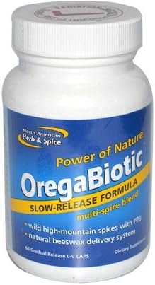 New - North American Herb and Spice OregaBiotic - 60 Vegetarian Capsules