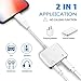 (Apple MFi Certified) Lightning to 3.5 mm Headphone Jack Adapter, 2 in 1 Earphone Audio&Charger Splitter Adapter Connector Jack Accessories, Headphone Jack Adapter Dongle for iPhone 11/Xs/XR/ 8/X /7thumb 2