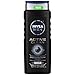 NIVEA Men DEEP Active Clean Body Wash - 8-hour Fresh Scent with Natural Charcoal - 16.9 fl. oz. Bottle