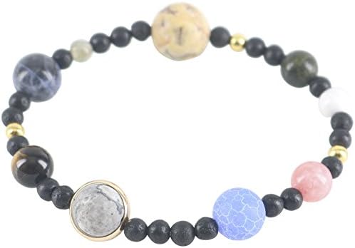 Solar System bracelets Universe Charm Beaded 9 Planets Women Galaxy Stones Jewelry