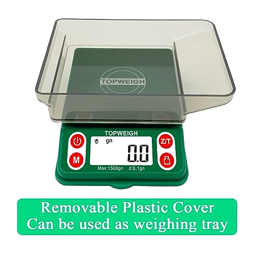 Digital Reloading Scale, 2 Metal Powder Pans, Grain Scale Green, Easy