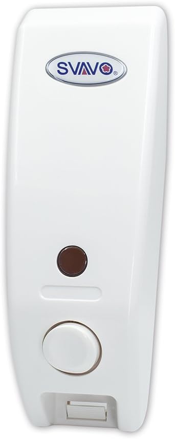 SVAVO V-101 Plastic Wall Mounted Hand Sanitizer Liquid Soap Dispenser for Bathroom White 400ml Pack of 1