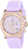 Bulova Women's 98M118 Gold-Tone Stainless Steel Watch with Purple Rubber Band