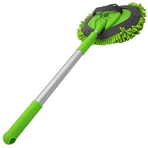 HWJF Car wash car Brush with dust Cleaning Brush mop Tool Cleaning car wash Brush Long Handle Telescopic Rod/Cotton Thread Soft Hair Scrub dusting car Supplies - Thumbnail 7