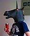 Gmasking Creepy Black Evil Unicorn Mask Costume