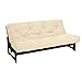 Mozaic Full Size 10-inch Cotton Twill Futon Mattress, Ivory