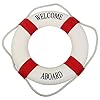 KobwaTM-Navy-Accent-Nautical-Welcome-Aboard-Decorative-Cloth-Life-Ring-Buoy-Room-DecorRed-with-Kobwas-Keyring