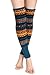 Avidlove Women Knee High Socks Winter Bohemian Boot Cuffs Knit Crochet Leg Warmers Sky Blue (FBA)
