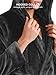 David Archy Men's Hooded Fleece Robe Ultra Soft Full Length Long Bathrobe (M, Dark Gray)