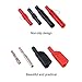 Glarks 12Pcs Red and Black Insulated 4mm Banana Plugs Wire Solder DIY Multimeter Test Leads Banana Plugs Female to Female and Male Connectors For 4MM Banana Plug Jack Extension Adapter, 6 Pairs