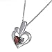 Sterling Silver Garnet Heart Pendant (0.90 CT) With 18 Inch Chain
