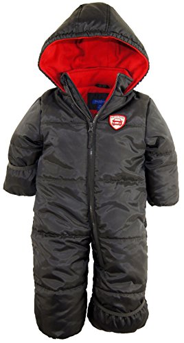 iXtreme Baby Boys Newborn Expedition Car One Piece Snowsuit Pram Bunting Puffer Jacket, Charcoal, 6-