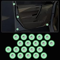 20 PCS Luminous Skull/US Flag Car Door Shock